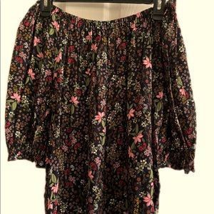 👚 Flowered Ruffled Crop Blouse 🌸